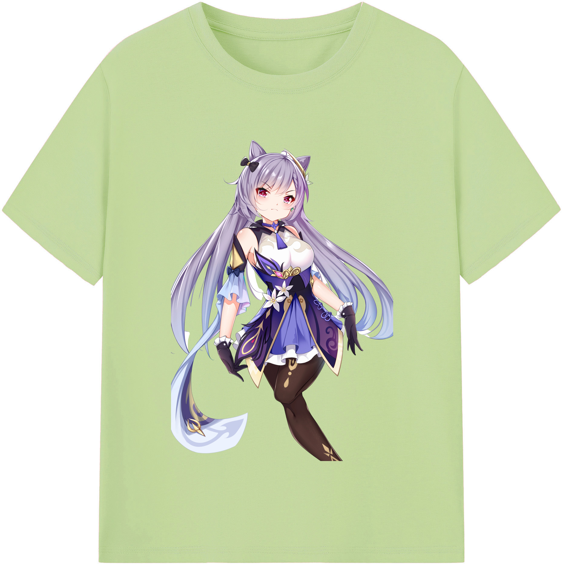 げんし神 刻晴 こくせい genshin Kokusei 綿100％半袖Tシャツ（フロントプリント）